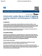 Construction Worker Dies as a Result of Applying Coating Material in Confined Space in California FACE 8533