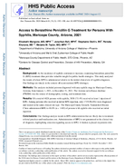 Access to Benzathine Penicillin G Treatment for Persons With Syphilis Maricopa County Arizona 2021