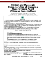 Clinical and Mycologic Characteristics of Emerging Mucormycosis Agent Rhizopus homothallicus