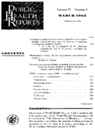 Public Health Reports  v 77 no 3 March 1962  table of contents