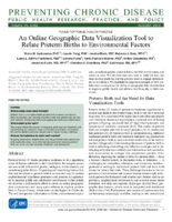 An Online Geographic Data Visualization Tool to Relate Preterm Births to Environmental Factors