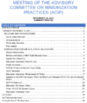 Meeting of the Advisory Committee on Immunization Practices ACIP November 19 2021 summary minutes