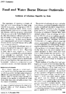 Food and water borne disease outbreaks