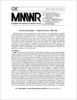 Morbidity and Mortality Weekly Report MMWR May 31 1996  Vol 45  No 21
