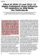 Effect of 202021 and 202122 Highly Pathogenic Avian Influenza H5 Epidemics on Wild Birds the Netherlands