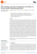 Skin Clothing and Surface Contamination with Metals at a Powder Additive Manufacturing Facility