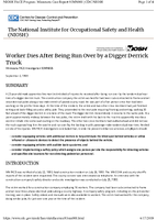Worker Dies After Being Run Over by a Digger Derrick Truck