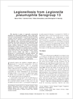 Legionellosis from Legionella pneumophila Serogroup 13