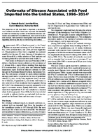 Outbreaks of Disease Associated with Food Imported into the United States 199620141