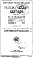 Public Health Reports  v 53 no 33  cover