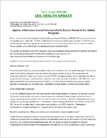 Update Information About Polonium210 in Recent Events in the United Kingdom Wednesday December 06 2006 007 EST 1207 PM EST