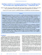 Vital Signs Health CareAssociated Legionnaires Disease Surveillance Data from 20 States and a Large Metropolitan Area  United States 2015