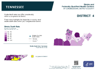 TN Congressional District 04 Stroke and Federally Qualified Health Centers Map 118th Congress