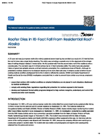 Roofer Dies in 16Foot Fall from Residential Roof  Alaska FACE 9208
