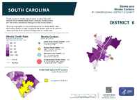 SC Congressional District 06 Stroke and Stroke Centers Map 118th Congress