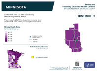 MN Congressional District 05 Stroke and Federally Qualified Health Centers Map 118th Congress