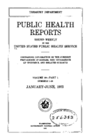 Public Health Reports  v 38 Part 1 numbers 126 JanuaryJune 1923  index
