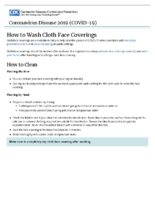 How to Wash Cloth Face Coverings May 22 2020