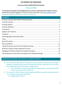 CDC Weekly Key Messages Coronavirus Disease 2019 COVID19 Outbreak February 16 2020