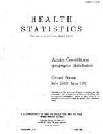 Acute conditions geographic distribution United States July 1959June 1961