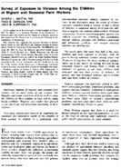Survey Of Exposure To Violence Among The Children Of Migrant And Seasonal Farm Workers