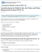 Considerations for Public Pools Hot Tubs and Water Playgrounds During COVID19 July 15 2020 July 15 2020