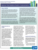 National Vital Statistics System improvements June 2021