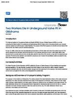 Two Workers Die in Underground Valve Pit in Oklahoma FACE 8637