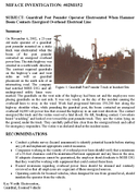 Guardrail Post Pounder Operator Electrocuted When Hammer Boom Contacts Energized Overhead Electrical Line revised 20060727