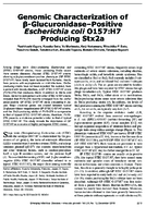 Genomic Characterization of GlucuronidasePositive Escherichia coli O157H7 Producing Stx2a