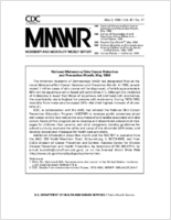 Morbidity and Mortality Weekly Report MMWR May 3 1996  Vol 45  No 17