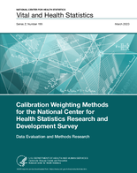 Calibration Weighting Methods for the National Center for Health Statistics Research and Development Survey