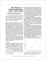 Bat Rabies in Massachusetts USA 19852009