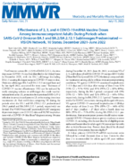Effectiveness of 2 3 and 4 COVID19 MRNA Vaccine Doses Among Immunocompetent Adults During Periods When SARSCoV2 Omicron BA1 and BA2BA2121 Sublineages Predominated  VISION Network 10 States