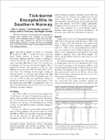 Tickborne Encephalitis in Southern Norway