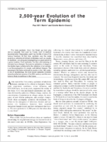 2500year Evolution of the Term Epidemic