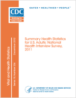 Summary health statistics for US adults National Health Interview Survey 2011