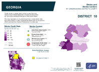 GA Congressional District 10 Stroke and Stroke Centers Map 118th Congress