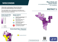 WI Congressional District 03 Stroke and Stroke Centers Map 119th Congress