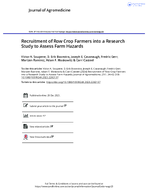 Recruitment of Row Crop Farmers into a Research Study to Assess Farm Hazards