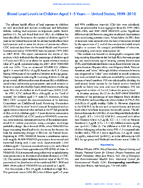 Blood Lead Levels in Children Aged 15 Years  United States 19992010