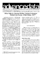 Office Visits for Diabetes Mellitus National Ambulatory Medical Care Survey United States 1977