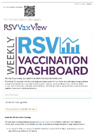 Weekly Respiratory Syncytial Virus RSV Vaccination Dashboard  RSVVaxView