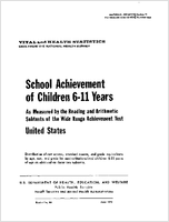 School achievement of children 611 years as measured by the reading and arithmetic subtests of the wide range achievement test United States