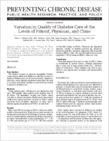 Variation in Quality of Diabetes Care at the Levels of Patient Physician and Clinic