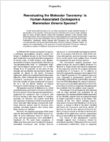 Reevaluating the molecular taxonomy is humanassociated Cyclospora a mammalian Eimeria species