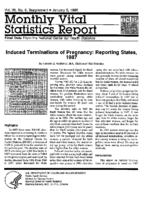 Induced terminations of pregnancy  reporting states 1987