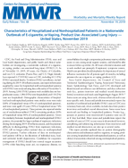 Characteristics of Hospitalized and Nonhospitalized Patients in a Nationwide Outbreak of ECigarette or Vaping Product UseAssociated Lung Injury  United States November 2019
