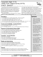 2008 Kyrgyzstan Ages 1315 Global Youth Tobacco Survey GYTS Fact Sheet