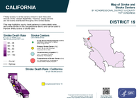 CA Congressional District 19 Stroke and Stroke Centers Map 119th Congress
